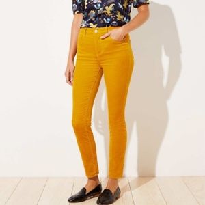 PETITE HIGH WAIST CORDUROY SKINNY PANTS